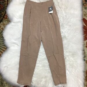 NWT J Jill 100% Tencel Casual Pants Chino Soft Tapered Camel Color 10 made USA